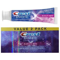 Lốc 2 cây kem đánh răng crest 3d white radiant mint 116g