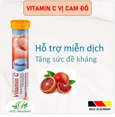Viên Sủi Vitamin C Mivolis Hỗ Trợ Tăng Sức Đề Kháng, 20 Viên Đức