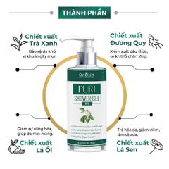 Sữa Tắm Hỗ Trợ Ngăn Ngừa Mụn Oriskin Puri shower Gel cho nam