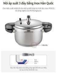 Nồi áp suất Inox đáy 3 lớp IH hiệu PN HNVPC-06(IH) [3.2L]