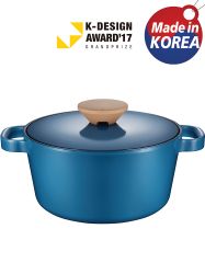 Nồi Casserole Ceramic PoongNyun 24cm - Chống Dính, Chống Trầy, Dung Tích 4.7L - Thiết Kế Hiện Đại, Bền Bỉ, Sử Dụng Trên Nhiều Loại Bếp