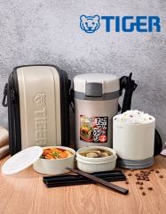 Cà Mèn Cơm Giữ Nhiệt Tiger 3 Ngăn 1.41L - Hộp Cơm Sang Trọng, Thiết Kế Chân Không, Tiện Lợi Cho Văn Phòng và Dã Ngoại