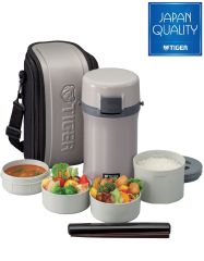 Cà Mèn Cơm Giữ Nhiệt Tiger 4 Ngăn 1.48L - Hộp Đựng Cơm Sang Trọng, Tiện Lợi, Công Nghệ Chống Bám Bẩn, Phù Hợp Đi Văn Phòng Và Dã Ngoại