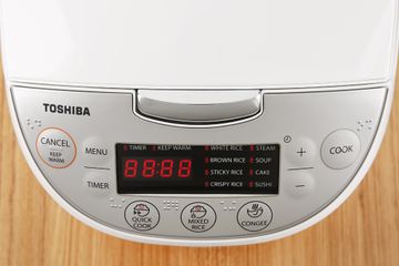 Nồi Cơm Điện Tử Toshiba RC-10DH2PV 1L - Nấu Nhanh, Lòng Chống Dính, Đa Chức Năng Cho Gia Đình 2-4 Người