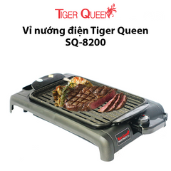 Vỉ Nướng Điện Tiger Queen SQ-8200 - Bếp Nướng Chống Dính, 5 Mức Nhiệt Độ, Tiết Kiệm Điện, Dễ Dàng Vệ Sinh, Made in Korea