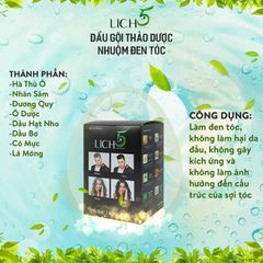 Dầu Gội Phủ Bạc Cocayhoala Lich5 - Dầu Gội Đen Tóc Cao Cấp, Thời Gian Nhuộm Chỉ 5 Phút, Chiết Xuất Tự Nhiên, Dùng Tại Nhà