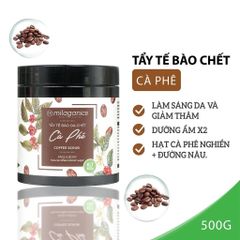 Scrub Coffee Tẩy Da Chết Từ Hạt Cà Phê Milaganics 500gr