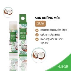 Son Dưỡng Môi Dừa Giúp Dưỡng Ẩm, Giảm Thâm Môi Milaganics 4.5g (Cây)