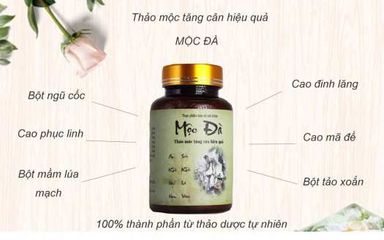 Viên uống Mộc Đà Hỗ Trợ Tăng Cân Hiệu Quả