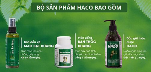 Bộ sản phẩm Tóc Haco hỗ trợ bảo vệ tóc toàn diện