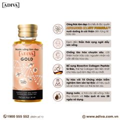 Combo 2 Nước Uống Hỗ Trợ Làm Đẹp Collagen Gold Adiva 14 lọ x 30ml