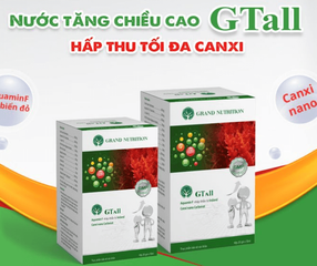Nước Hỗ Trợ Tăng Chiều Cao GTall Grand Nutrition - Bổ Sung Canxi & Vitamin D3 Cho Trẻ Em Tăng Chiều Cao Tự Nhiên, Chắc Khỏe Xương Răng
