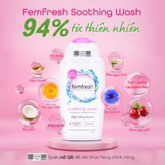 Dung Dịch Vệ Sinh Phụ Nữ Femfresh Soothing Wash 250ml - Giúp Ngăn Ngừa Viêm Nhiễm, Dịu Nhẹ, Nhập Khẩu Từ Anh Quốc