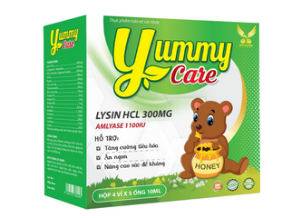 Yummy Care Gấu - Siro Ăn Ngon Tiêu Hóa Tốt Hộp 20 ống