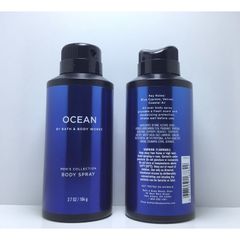Xịt Thơm Toàn Thân Nam Bath And Body Works Ocean 104g - Hương Thơm Nam Tính Mát Mẻ, Khử Mùi Hiệu Quả, Dưỡng Ẩm Da