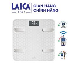 Cân Sức Khoẻ Thông Minh Laica PS7011 - Cân Đo 6 Chỉ Số Cơ Thể, Kết Nối Bluetooth, Màu Trắng - Sản Phẩm Chăm Sóc Sức Khỏe Hàng Đầu