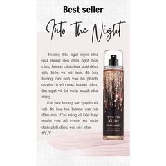 Xịt Thơm Toàn Thân Mini Bath & Body Works Into The Night 236ml - Hương Hổ Phách, Hoa Hồng, Mâm Xôi Đen, Xạ Hương, Phù Hợp Đi Học & Dự Tiệc