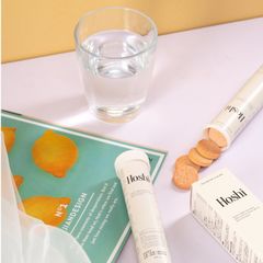 Viên sủi Hoshi Nhật Bản - Hỗ trợ làm trắng da tự nhiên, chống lão hóa, 20 viên bổ sung collagen và vitamin cho làn da rạng rỡ.
