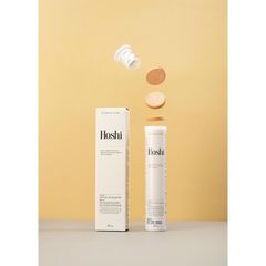 Viên sủi Hoshi Nhật Bản - Hỗ trợ làm trắng da tự nhiên, chống lão hóa, 20 viên bổ sung collagen và vitamin cho làn da rạng rỡ.