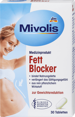 Viên uống hỗ trợ giảm cân Fett Blocker của Mivolis Đức - 30 Viên