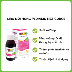 Siro tăng đề kháng mũi họng cho bé Pediakid Nez-gorge