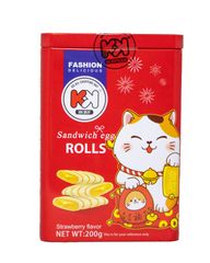 Bánh Mèo thần tài Roll K&K nhập khẩu Hồng Kong (200g) (Đỏ)