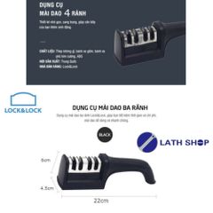 Dụng Cụ Mài Dao Kéo LocknLock 4 Rãnh CKK114 - Chất Liệu Nhựa ABS, Thép Không Gỉ, Thiết Kế Thông Minh, Dễ Dàng Sử Dụng