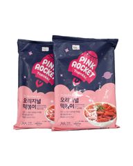 Bánh gạo topokki pink rocket truyền thống gói lớn