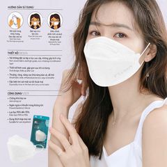 Khẩu Trang Y Tế KF94 4 Lớp Kháng Khuẩn Hàn Quốc - Chống Bụi PM2.5 - Túi 10 Cái - PT Mask Cao Cấp