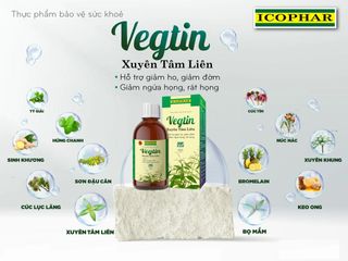 Siro Vegtin Xuyên Tâm Liên Icophar Cho Trẻ Từ 1 Tuổi 125ml
