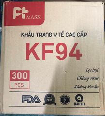 Thùng 300 Cái Khẩu Trang KF94 kháng khuẩn 4D Hàn Quốc