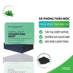 Xà Phòng Than Hoạt Tính Milaganics Hỗ Trợ Giảm Mụn Giảm Thâm