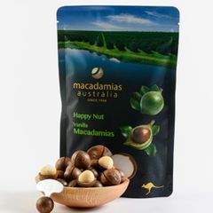 Hạt Macca Nguyên Vỏ Australia Happy Nut Vị Vanilla Macadamias Úc-225g