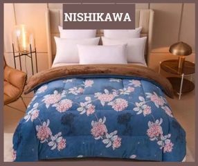 Chăn lông cừu nishikawa nhật bản hoa cẩm tú cầu