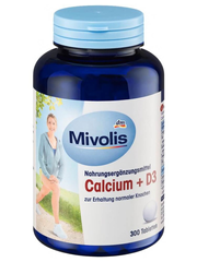 Viên Uống Canxi D3/ Calcium + D3 Mivolis của Đức, 300 Viên
