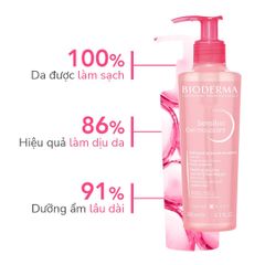 Gel Rửa Mặt Tạo Bọt Bioderma Sensibio 200mL - Sữa Rửa Mặt Cho Da Nhạy Cảm, Làm Sạch Dịu Nhẹ, Dưỡng Ẩm Tự Nhiên