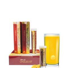 Viên Sủi Choles BT  Hỗ Trợ Giảm Mỡ Máu Hộp 20 Viên Sủi