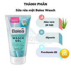 Sữa rửa mặt Balea Wasch Gel màu xanh