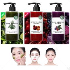 Sữa rửa mặt sủi bọt rau củ thải độc Super vegitoks cleanser Wonder