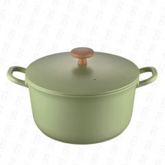 Nồi Casserole Ceramic PoongNyun 24cm 4.7L - Chống Dính, Bền Bỉ, Phù Hợp Bếp Gas, Bếp Từ, Nắp Đúc Thông Minh, Màu Xanh Pistachio