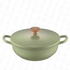 Nồi Lẩu Ceramic PoongNyun 24cm - Lẩu Nhôm Chống Dính Pistachio Green, Dung Tích 3.2L, Phù Hợp Tất Cả Bếp Gas, Điện, Từ