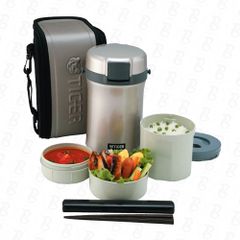 Cà Mèn Cơm Giữ Nhiệt Tiger 3 Ngăn 1.41L - Hộp Cơm Sang Trọng, Thiết Kế Chân Không, Tiện Lợi Cho Văn Phòng và Dã Ngoại