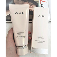 Sữa Rửa Mặt Dưỡng Ẩm Tạo Bọt Ohui Hồng Miracle Moisture - Làm Sạch Sâu, Cấp Ẩm Mịn Da, Phù Hợp Mọi Loại Da