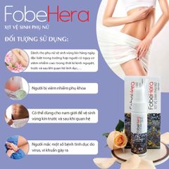 Chai Xịt Vệ Sinh Phụ Nữ FobeHera Từ Thiên Nhiên 50ml - Hỗ Trợ Khử Mùi, Dưỡng Da Và Ngăn Ngừa Viêm Nhiễm An Toàn
