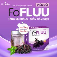 Viên Sủi Trái Cây FoFluu - Hỗ Trợ Giảm Cảm Lạnh, Ho, Sổ Mũi, Tăng Cường Đề Kháng, Vitamin C & Kẽm, Chiết Xuất Đan Mạch