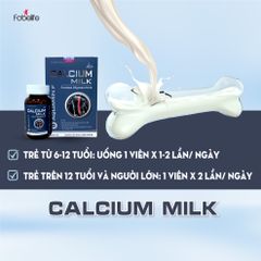 Viên Uống Hỗ Trợ Xương Khớp Calcium Milk - Bổ Sung Canxi và Vitamin D Để Phát Triển Chiều Cao cho Trẻ Em và Người Cao Tuổi