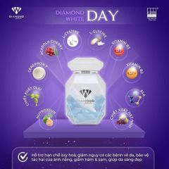 Viên Uống Dưỡng Trắng Da Diamond White Day & Night - Hỗ Trợ Làm Sáng Da Ngày Và Đêm, Cải Thiện Độ Ẩm Và Đàn Hồi Da