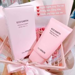 Kem Chống Nắng The SAEM Earth Power SPF 50+ Hồng - Dành Cho Da Nhạy Cảm, Cấp Ẩm, Thấm Nhanh, Giữ Da Mềm Mịn