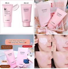 Kem Chống Nắng The SAEM Earth Power SPF 50+ Hồng - Dành Cho Da Nhạy Cảm, Cấp Ẩm, Thấm Nhanh, Giữ Da Mềm Mịn
