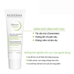 Kem Dưỡng Ẩm Bioderma Sebium Hydra 40ml - Giảm Mụn, Điều Tiết Bã Nhờn, Dành Cho Da Dầu Mụn, Hỗ Trợ Sức Khỏe Làn Da